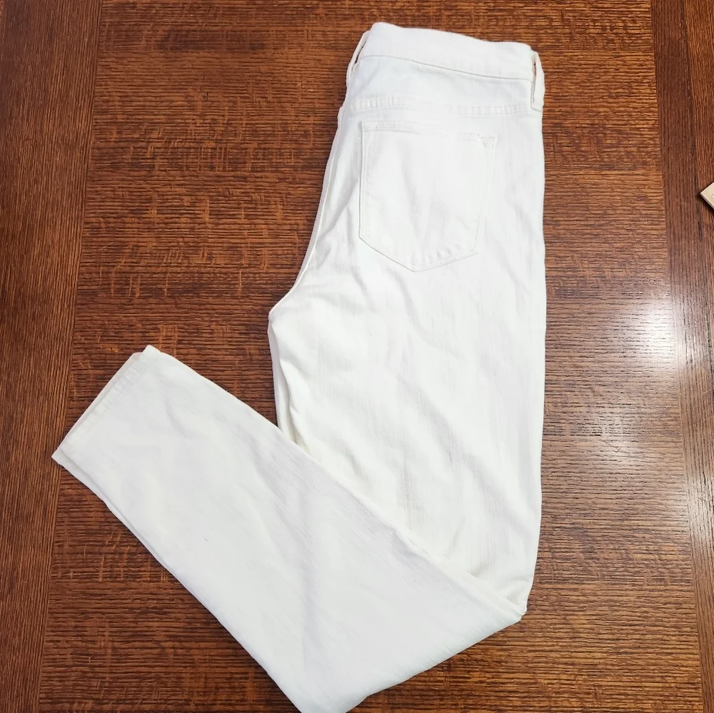 J. Crew Womens White Stretch Full-length Jeans Size 31 x 30 NWT 90% cotton